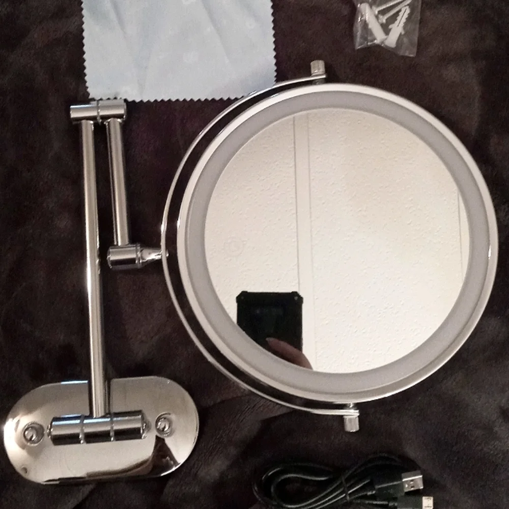 Rechargeable LED Lighted Makeup/ Vanity wall mounted Mirror